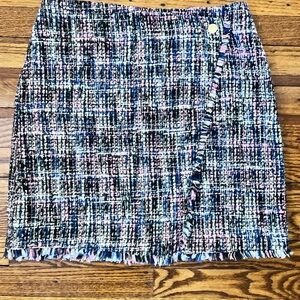 LOFT Multicolor Tweed Mini Skirt